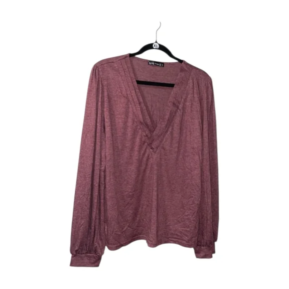 Agnes Urban Mauve Long Sleeve Blouse Size XL NWOT - Picture 2 of 5